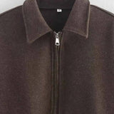 Casual Lapel Zip Jacket