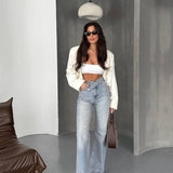 Vintage Straight Leg Denim Jeans