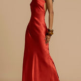 Satin One Shoulder Bodycon Formal Dress