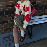 Pullover Floral Detail Sweater