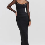 Backless Split Bodycon Maxi Dress