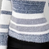 Casual Stripe Color Block Sweater