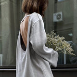 Loose Fit Backless Sweater