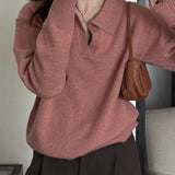 Slouchy Polo Style Sweater