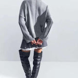 Casual Lace Knit Pullover Sweater