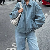 Suede Lantern Sleeve Loose Jacket