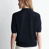 Short Sleeve Polo Cardigan