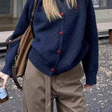 Vintage Loose Fit Round Neck Knit Sweater