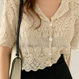 Lace Embroidery Sheer Cardigan