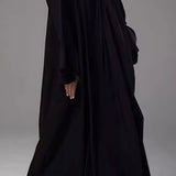 Solid Loose Slouchy Flared Hem Maxi Dress