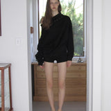 Studded Off Shoulder Long Sleeve Sweatshirt