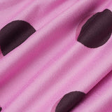 Polka Dot Halter V-Neck Color Block Bodycon Maxi Dress