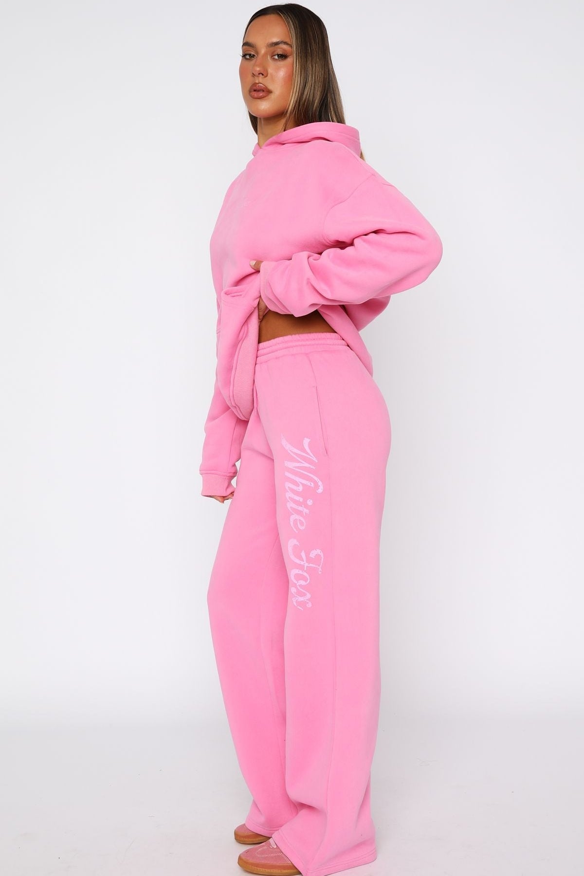The Good Life Wide Leg Sweatpants Pink