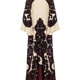Grenadilla Print Satin Dress