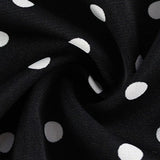 Polka Dot V-Neck Puff Sleeve Bodycon Maxi Dress