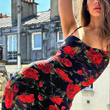Backless Bodycon Maxi Floral Dress