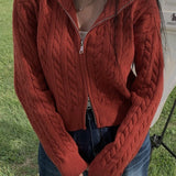 Collared Cable Knit Sweater