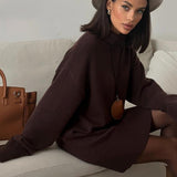 Loose Fit Long Turtleneck Sweater
