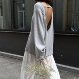 Loose Fit Backless Sweater