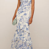 Elegant Ruffle Floral Dress