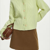 Chic Colorblock Knit Casual Cardigan