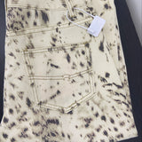 Retro Leopard Straight Baggy Jeans