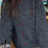 Vintage Loose Fit Round Neck Knit Sweater
