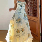 Elegant Printed A-Line Floral Dress