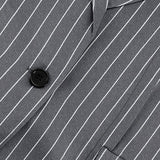 Fashion Striped Suit Blazer Two Piece Set