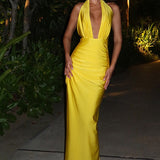 Sexy Backless Slit Maxi Dress