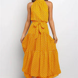 Boho Women Long A-Line Off Shoulder Elegant Sash Maxi Dress Women