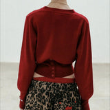 Vintage Embroidered Knit Cardigan