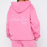 The Good Life Back Graphic Oversized Hoodie Pink