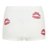 Pepper You In Kisses Booty Shorts White