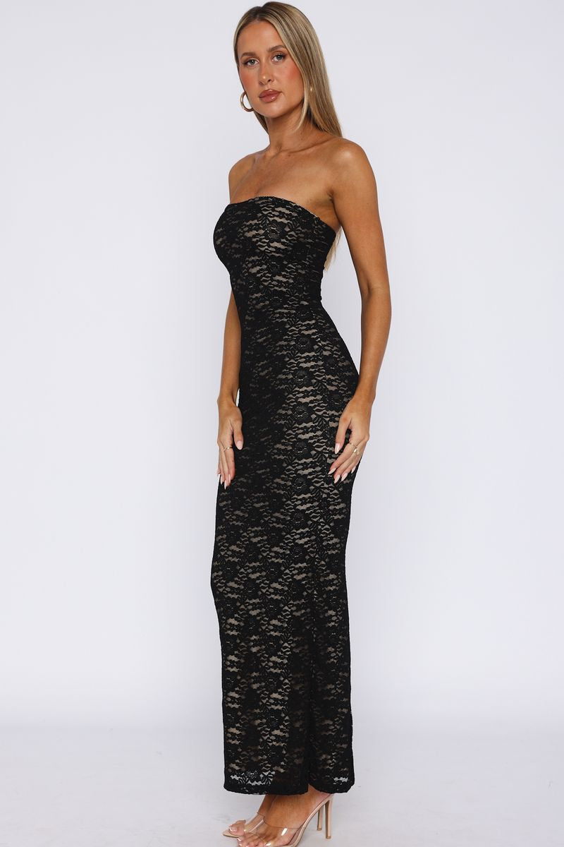 Mad Love Strapless Maxi Dress Black