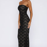Mad Love Strapless Maxi Dress Black