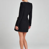 Square Neck Knitted Diamond Mini Dress