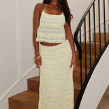 Hold Out Maxi Skirt Lemon