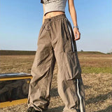 Cargo Pants For Women Hip Hop Wide Leg Y2k Vintage Streetwear Pants