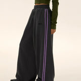 Women Y2K Vintage Stripe Wide Leg Oversize Jogging Streetwear Pants