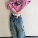Wide Leg Pants Baggy Jeans For Women Y2k Hip Hop Pants