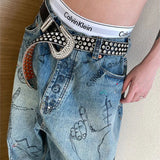 Wide Leg Pants Baggy Jeans For Women Y2k Hip Hop Pants