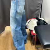 Retro Denim Blue Jeans Women High Waist Wide Leg Straight Y2k Pants