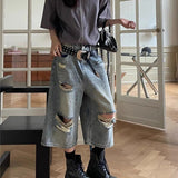 Women Hip Hop Fashion Hollow Out Denim Shorts Streetwear Summer Pants