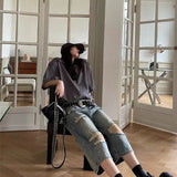 Women Hip Hop Fashion Hollow Out Denim Shorts Streetwear Summer Pants