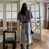 Women Hip Hop Fashion Hollow Out Denim Shorts Streetwear Summer Pants