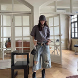 Women Hip Hop Fashion Hollow Out Denim Shorts Streetwear Summer Pants