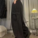 Vintage Cargo Pants Style Wide Leg Trousers Pockets Oversized Streetwear Pants