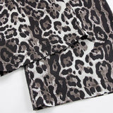Leopard Pants Women Streetwear Baggy High Waist Kpop Wide Leg Jogging Pants