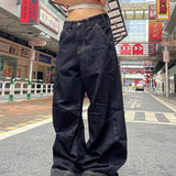 Women Harajuku Oversize Fashion Black Denim Pants